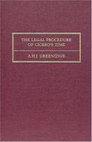 The Legal Procedure of Cicero's Time 1287351212 Book Cover