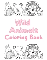 Wild Animals Coloring Book 8.5x11 36 Pages B097F3KCJB Book Cover