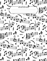 Guitar Tab Paper: Blank Guitar Tablature Manuscript Paper Lyric Lines and Chord Boxes , Standard Notebook, Staff Sheets Pad, Music Journal for Guitar ... Composition Book, Songbooks for Beginners 1675679142 Book Cover