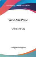 Verse And Prose: Grave And Gay 116360240X Book Cover