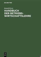Handbuch Der Betriebswirtschaftslehre 3486226649 Book Cover