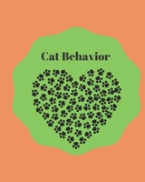 Cat Behavior: 8" X 10" big large size with black &white pages for cat lovers 1654418072 Book Cover