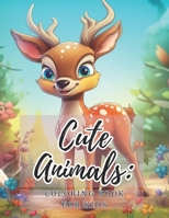 Cute Animals: Coloring Book for kids: 50 easy and fun animal coloring pages for kids B0C51V7GDH Book Cover