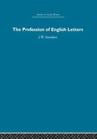 The Profession of English Letters 0415850185 Book Cover