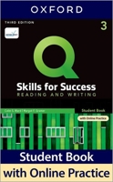 Q Skills for Success Reading and Writing, 3rd Level 3rd Edition Student book and IQ Online Access 019490394X Book Cover