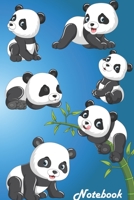 Notebook: Cute Pnda Bear Kawaii Composition Notebook Japanese Otaku Anime lovers 120 Blank lined pages 6 x 9 Journal Planner organizer School 1660345359 Book Cover