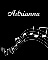 Adrianna: Sheet Music Note Manuscript Notebook Paper - Personalized Custom First Name Initial A - Musician Composer Instrument Composition Book - 12 Staves a Page Staff Line Notepad Notation Guide - C 1703848772 Book Cover