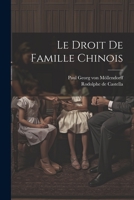 Le droit de famille chinois 1022455672 Book Cover