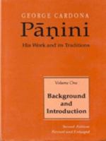 Panini: His Work and Its Traditions : Background and Introduction 8120804198 Book Cover