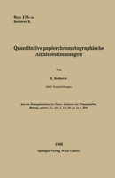 Quantitative papierchromatographische Alkalibestimmungen 366226823X Book Cover