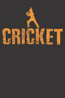 Notebook: Dot Grid Dotted 6x9 120 Pages Cricket Cricketer Gift Player Coach 1082032506 Book Cover