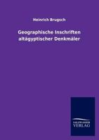 Geographische Inschriften Alt Gyptischer Denkm Ler 3846006025 Book Cover