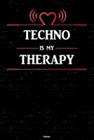 Techno is my Therapy Planner: Techno Heart Speaker Music Calendar 2020 - 6 x 9 inch 120 pages gift 1660214912 Book Cover