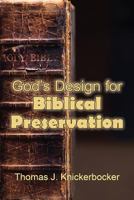 God's Design for Biblical Preservation 1630731366 Book Cover