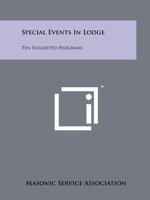 Special Events in Lodge: Ten Suggested Programs 1258208857 Book Cover