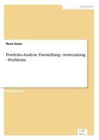 Portfolio-Analyse: Darstellung - Anwendung - Probleme 3838603524 Book Cover