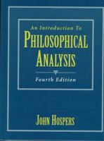 An Introduction to Philosophical Analysis 0415157935 Book Cover
