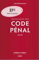 Code pénal 122ed - Édition limitée 2025, annoté 2247229832 Book Cover
