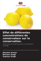 Effetto di diverse concentrazioni di conservanti sulla conservazione 6205737582 Book Cover