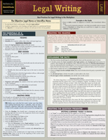 Legal Writing: QuickStudy Laminated Reference Guide 1423234774 Book Cover