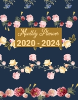 Beautiful Awesome Planners 2020 - 2024 Planner Monthly: Calendar Schedule, Navy Floral Cover, January 2020 (2020-2024 Beautiful Awesome Planners) 1705971547 Book Cover