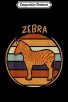 Composition Notebook: 70s 80s Retro Zebra Art Vintage Clothes Outfit Gift Zebras Journal/Notebook Blank Lined Ruled 6x9 100 Pages 1704246172 Book Cover