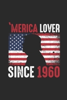 Merica Lover Since 1960: Graph Ruled Notebook – Journal for Birthday Gift Idea and All American 1696154820 Book Cover