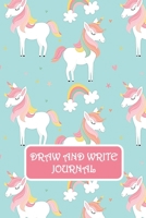 Draw and Write Journal: Unicorn Rainbow Primary Composition Story Paper Notebook 6x9 Wide Ruled with Picture Space 1692060597 Book Cover