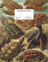 Composition Book College-Ruled Vintage Turtles Scientific Illustrations: Detailed Prehistoric Turtle Tortoise Retro Style 1080443657 Book Cover