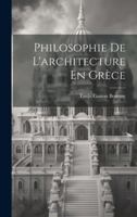 Philosophie De L'architecture En Grèce 1021344427 Book Cover