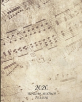 2020: Weekly and Monthly Planner/Calendar Jan 2020 – Dec 2020 Vintage Faded Sheetmusic 1697430333 Book Cover