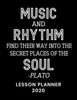 Lesson Planner: 2020 Weekly and Monthly Lesson Organizer for Music Teachers with Inspirational Quote on Black and White Cover - Teacher Agenda for ... Week to Week Overview (2020 Teacher Planners) 1673683606 Book Cover