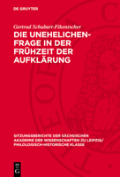Die Unehelichen-Frage in Der Frühzeit Der Aufklärung 3112782569 Book Cover