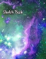 Sketch Book: Notebook for Drawing, Writing, Painting, Sketching or Doodling, 110 Pages, 8.5x11 (Premium Beautiful Galaxy And Cluster Cover) 1655050265 Book Cover