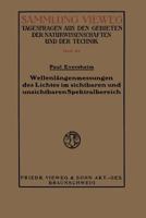 Wellenlangenmessungen Des Lichtes Im Sichtbaren Und Unsichtbaren Spektralbereich 3663008797 Book Cover