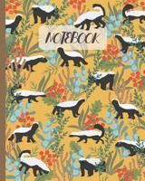 Notebook: Honey Badgers in Forest - Lined Notebook, Diary, Track, Log & Journal - Cute Gift Idea for Kids, Teens, Men, Women (8"x10" 120 Pages) 1082419265 Book Cover