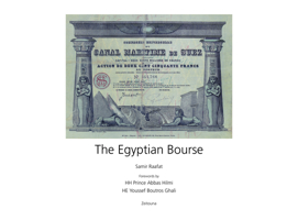 The Egyptian Bourse 977586416X Book Cover