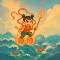 Nezha and the Dragon King: A Chinese Mythology Bilingual Chinese-English Storybook for Families (Myths & Legends | ??????) B0F7HYLLQK Book Cover