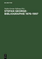Stefan George-Bibliographie 1976-1997 3484108231 Book Cover