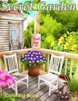 Secret garden: coloring book: Adult coloring book stress relieving with 30 drawings of magical and charming gardens B08RX65NC1 Book Cover