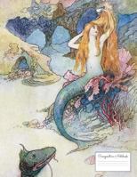 Composition Notebook: A Mermaid and A Serpent - 8.5" x 11" - Wide Ruled - 100 pages / 50 sheets 1724283936 Book Cover