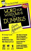 Word for Windows 6 for Dummies Quick Reference 1568840950 Book Cover