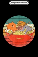 Composition Notebook: Kawaii Anime Cat Japanese Ramen Noodles Gif Vintage Journal/Notebook Blank Lined Ruled 6x9 100 Pages 1709866314 Book Cover