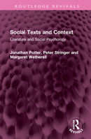 Social Texts and Context: Literature and Social Psychology 1032575131 Book Cover