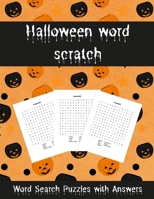 Halloween Word Scratch: Puzzles with Answers | Large Print B08KH1768R Book Cover