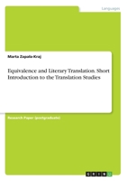 Equivalence and Literary Translation. Short Introduction to the Translation Studies 3346202445 Book Cover