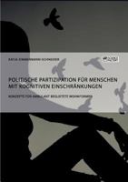 Politische Partizipation F�r Menschen Mit Kognitiven Einschr�nkungen 3956874250 Book Cover