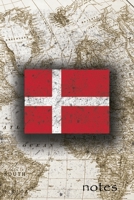 Notes: Beautiful Flag Of Denmark Lined Journal Or Notebook, Great Gift For People Who Love To Travel, Perfect For Work Or School Notes 1679401556 Book Cover