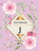 Notebook: Monogram intial Letter J - Flower Design Journal Gift for Her / Him 1651121850 Book Cover