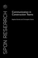 Communication in Construction Teams (Spon Research) 1138971189 Book Cover